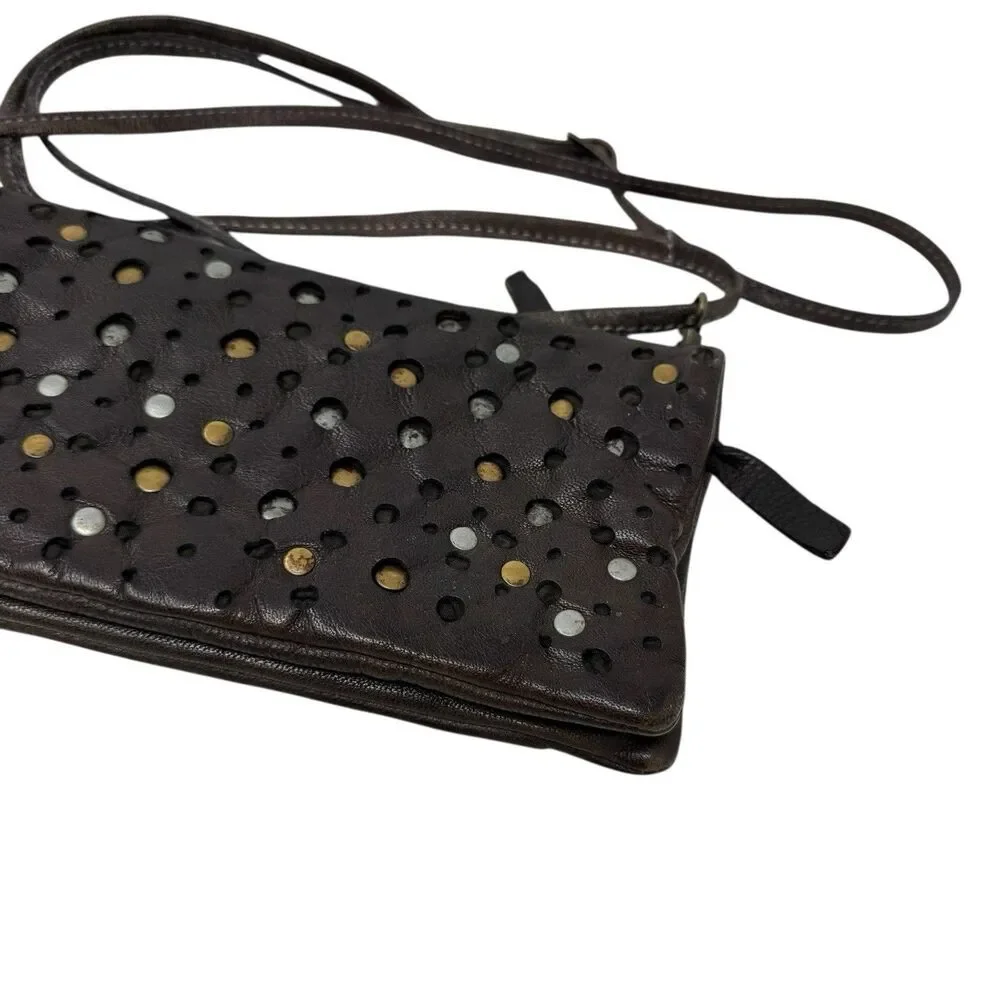 Latico Crossbody Shoulder Bag Small Purse Brown Butter Soft Leather Womens